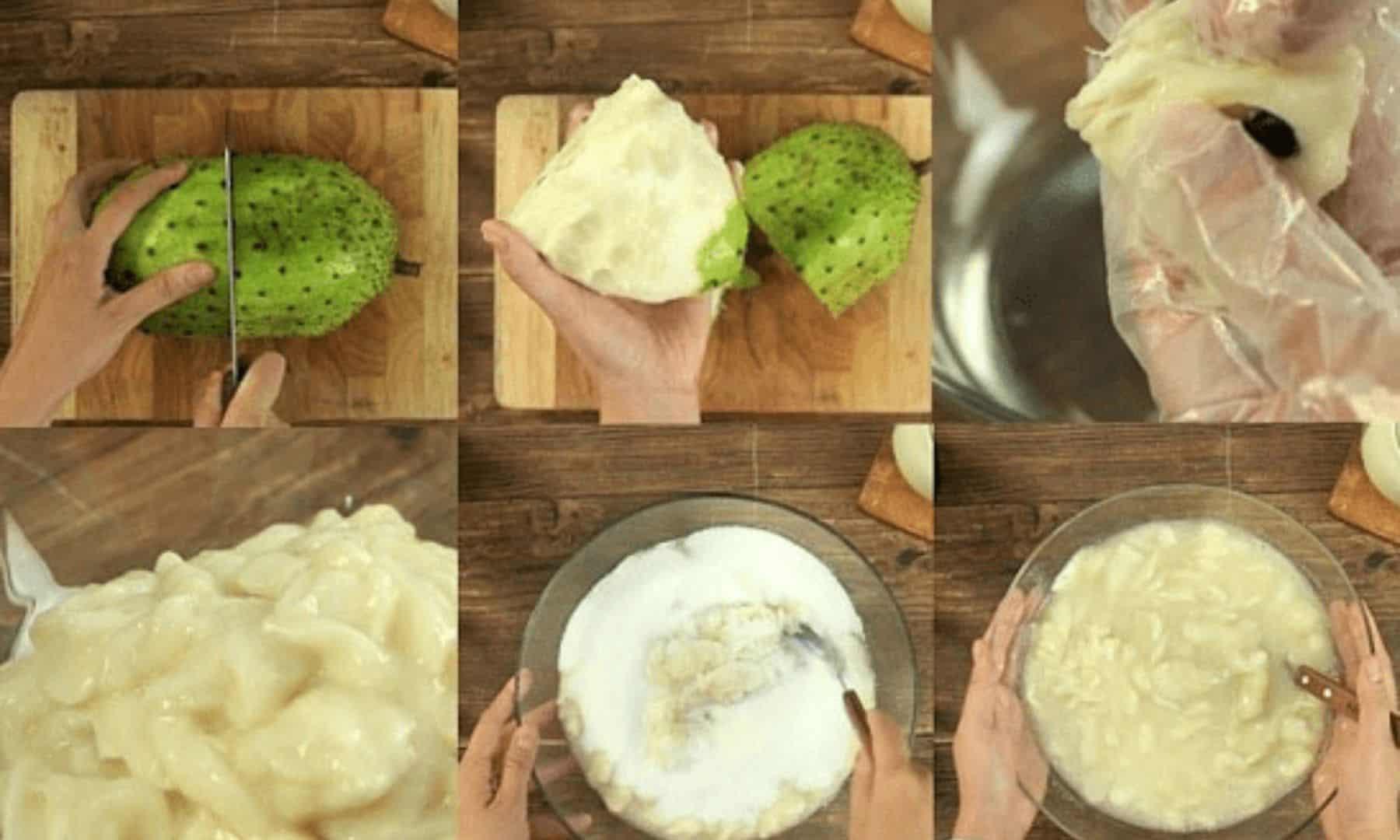 cách làm sinh tố mãng cầu cơ bản